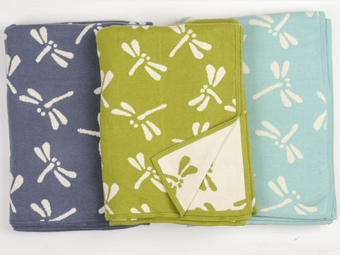 Cotton Dragonfly Throw